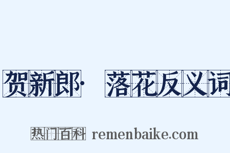 贺新郎·落花反义词是什么意思的图片